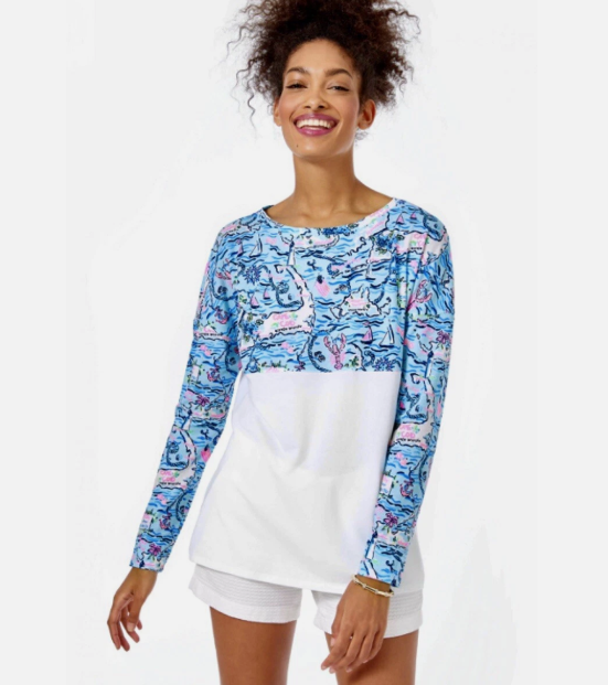 Lilly Pultizer Finn Long Sleeve Top - Size Large